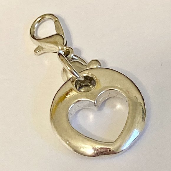 Vintage Mickey Mouse Heart Charm Bracelet Zipper Pull Backpack Purse Silver Tone - Picture 5 of 9